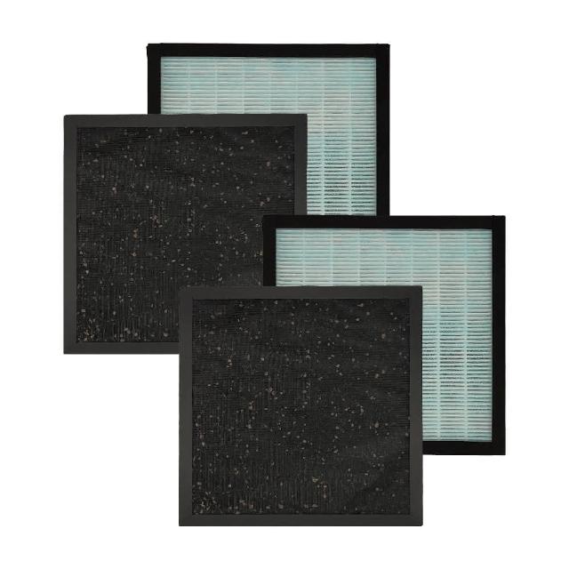 【RENZA】適用 佳醫 AP-12 品日子 AP-1701 麗水生活 HA-N11 空氣清淨機(HEPA濾網+活性碳濾網 濾芯 2入組)