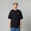 【Dickies】男女款黑色純棉胸前簡約刺繡Logo休閒短袖T恤｜DK012964BLK