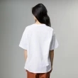 【Dickies】女款白色純棉胸前趣味文字印花圖案寬鬆短袖T恤｜DK011623C4D