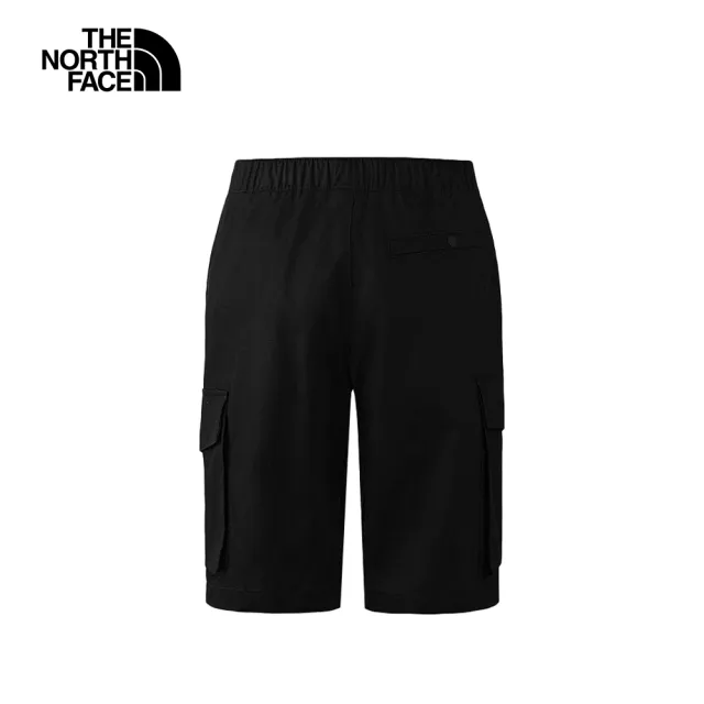 【The North Face 官方旗艦】北面男款黑色防潑水舒適可調節腰帶短褲｜8822JK3