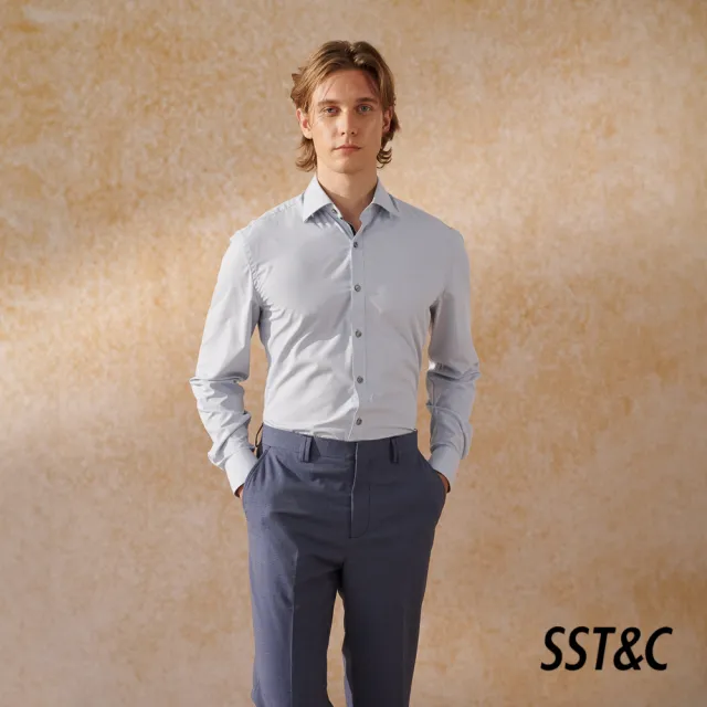【SST&C 精選限定_OUT】男士 基本款素色長袖/修身款短袖襯衫-多款任選