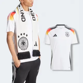 【adidas 愛迪達】足球衣 Germany 24 Home Jersey 男款 白 黑橘 德國隊 主場球衣 電繡 愛迪達(IP8139)