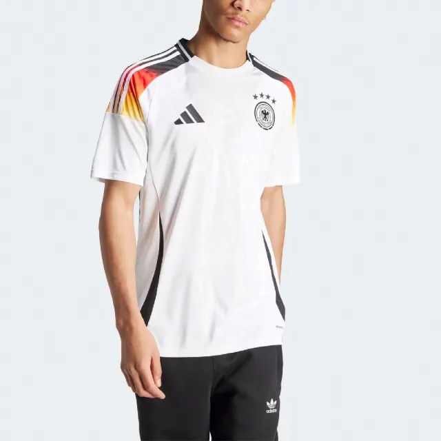 【adidas 愛迪達】足球衣 Germany 24 Home Jersey 男款 白 黑橘 德國隊 主場球衣 電繡 愛迪達(IP8139)