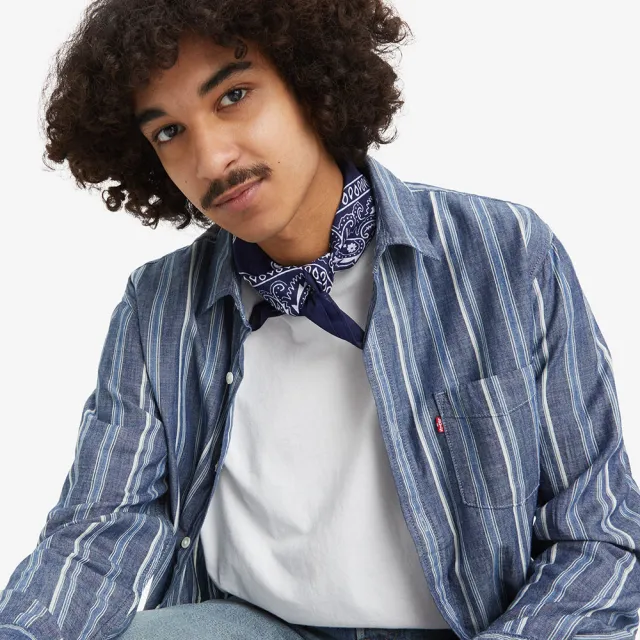 【LEVIS】男款 經典款長袖襯衫 上衣 熱賣單品 85746-0151