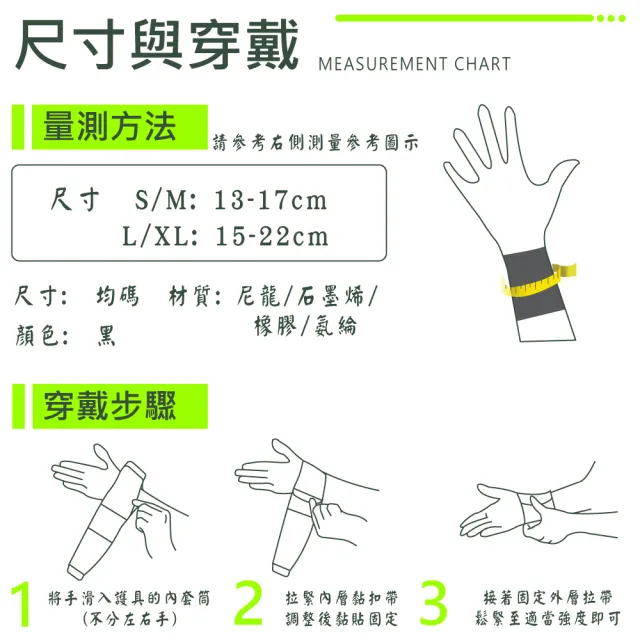 【艾肯仕】石墨烯能量支撐護腕 醫療護腕(手護具 石墨烯護腕 遠紅外線護腕)