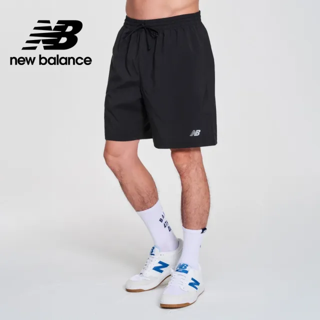 【NEW BALANCE】NB 吸濕排汗9吋運動短褲_MS41247BK_男性_黑色(美版 版型偏大)