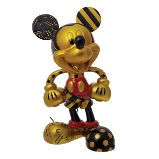 【Enesco】精品家飾 Disney 迪士尼 Romero Britto系列 限定金色米奇NLE居家擺飾 大塑像 紅色