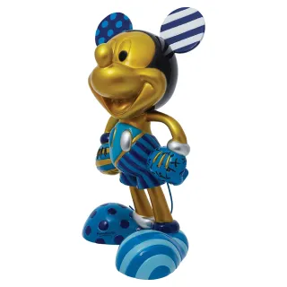 【Enesco】精品家飾 Disney 迪士尼 Romero Britto系列 限定金色米奇NLE居家擺飾 大塑像 藍色