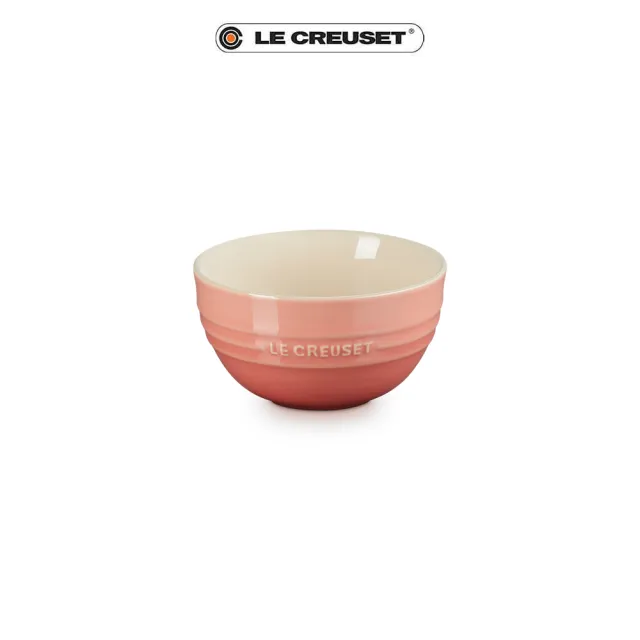 【Le Creuset】瓷器韓式飯碗350ml(鮭魚粉)