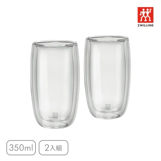 【ZWILLING 德國雙人】Sorrento雙層玻璃咖啡杯2入組/350ml(德國雙人牌集團官方直營)