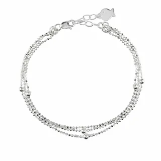 【CLIO BLUE】3條圓珠純銀手鍊 925純銀 小魚 情人魚 雙魚(法國巴黎品牌/925純銀)