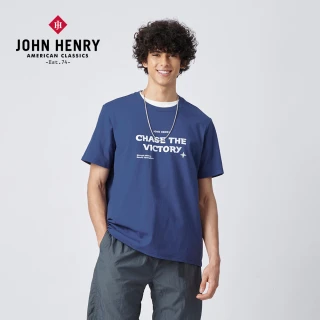 【JOHN HENRY】CHASE THE VICTORY 短袖T恤-藍色