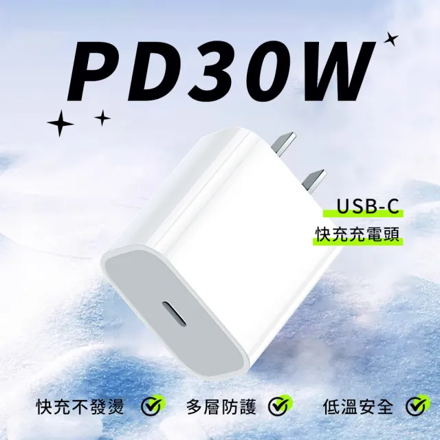 【OMG】PD30W單孔快充充電器 Type-C快充豆腐頭(iPhone16充電頭)