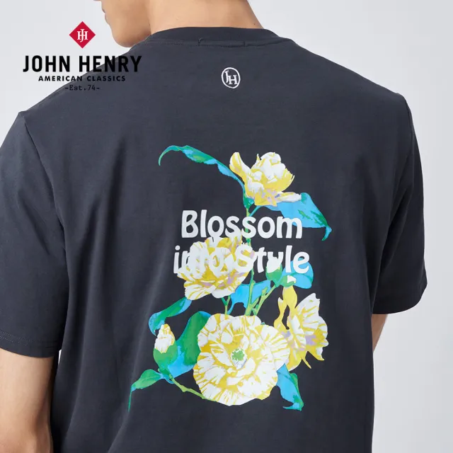 【JOHN HENRY】BLOSSOM INTO STYLE 短袖T恤-黑色