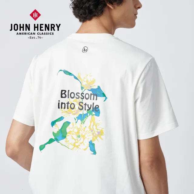 【JOHN HENRY】BLOSSOM INTO STYLE 短袖T恤-白色