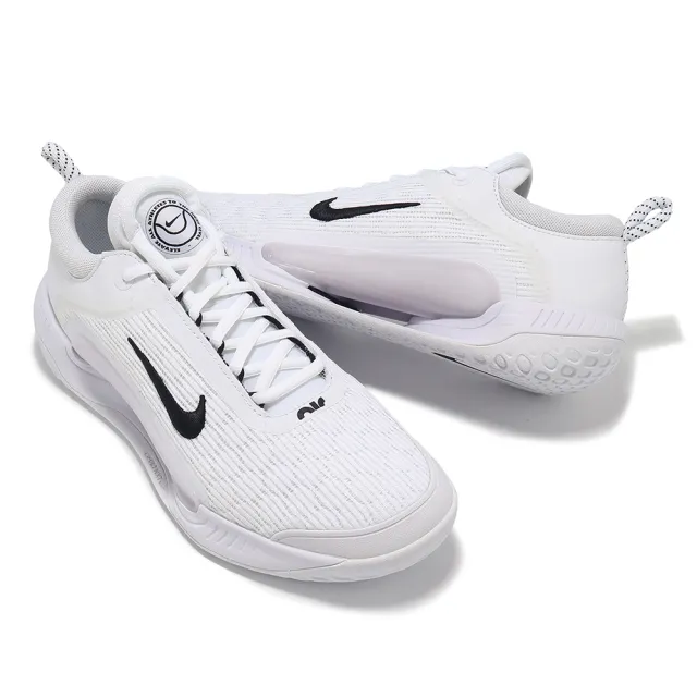 【NIKE 耐吉】網球鞋 M Zoom Court NXT HC 男鞋 白 黑 輕量 抓地 硬地網球 運動鞋(DV3276-101)