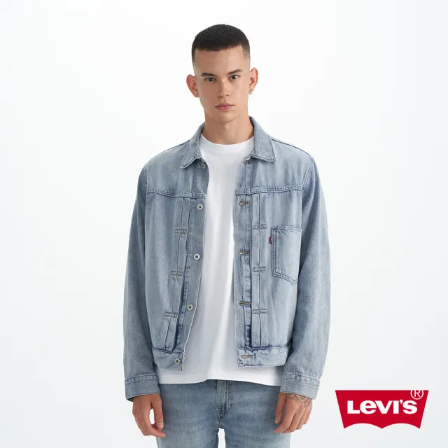 【LEVIS 官方旗艦】男款 Type1復古寬鬆版型外套 牛仔外套 人氣新品 0016W-0001