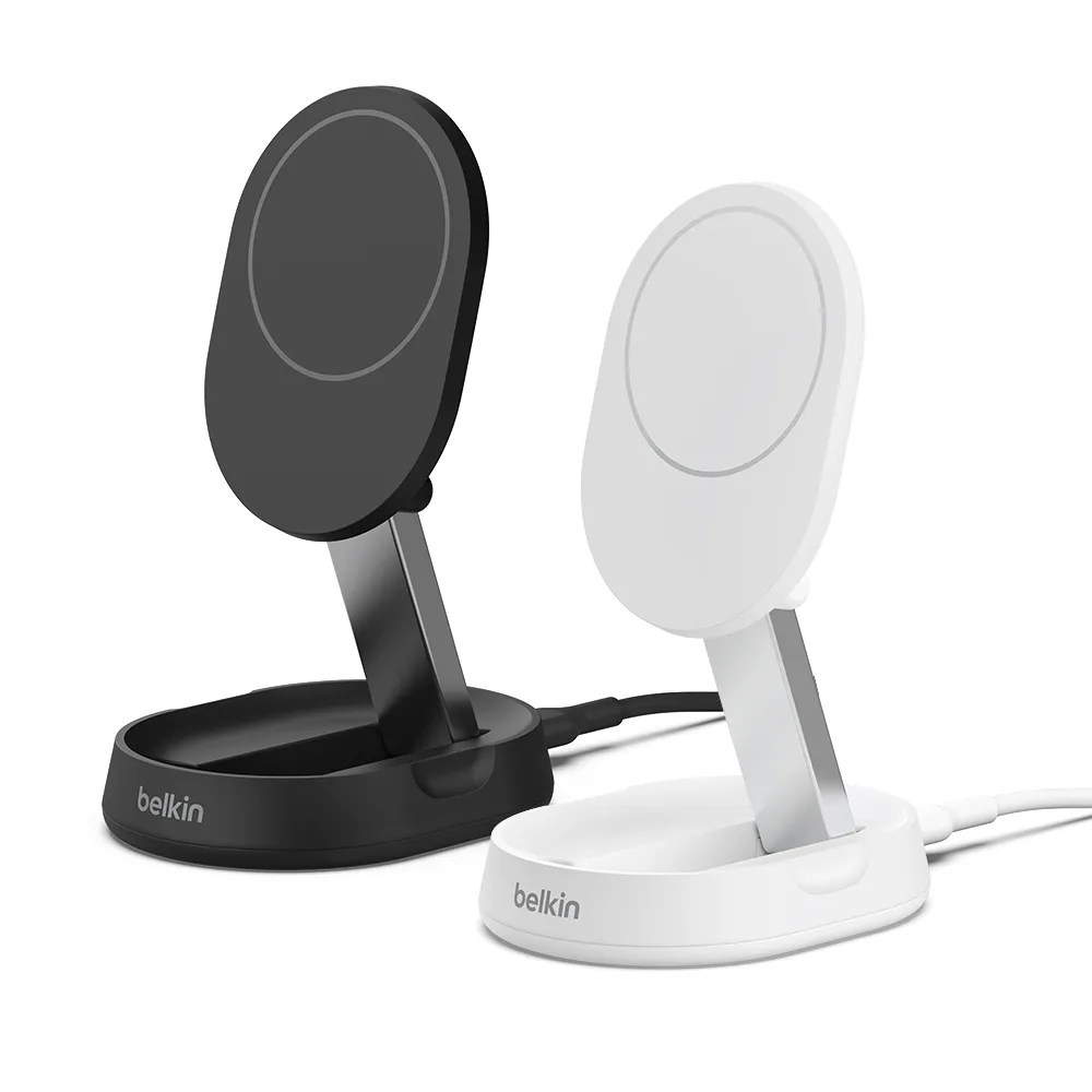 【BELKIN】WIA008 BoostCharge Pro Qi2 15W 折疊式磁性無線充電座 黑/白 2款任選(Qi2無線充)