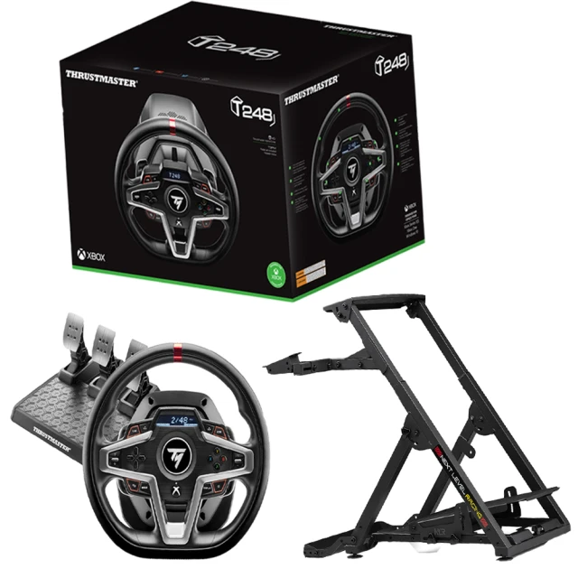 THRUSTMASTER 圖馬斯特 圖馬斯特 T248X 力回饋方向盤+NLR WHEEL STAND 2.0賽車架(支援Xbox、PC)