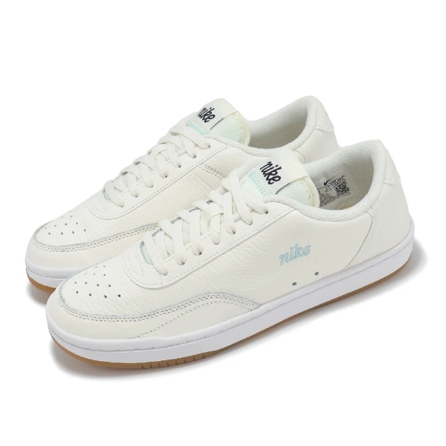 NIKE 耐吉 休閒鞋 Wmns Court Vintage PRM 女鞋 米白 皮革 膠底 復古(CW1067-103)