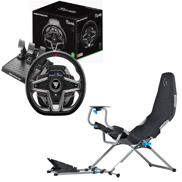 THRUSTMASTER 圖馬斯特 圖馬斯特 T248X 力回饋方向盤+Playseat或NLR專業賽車椅(支援Xbox、PC)