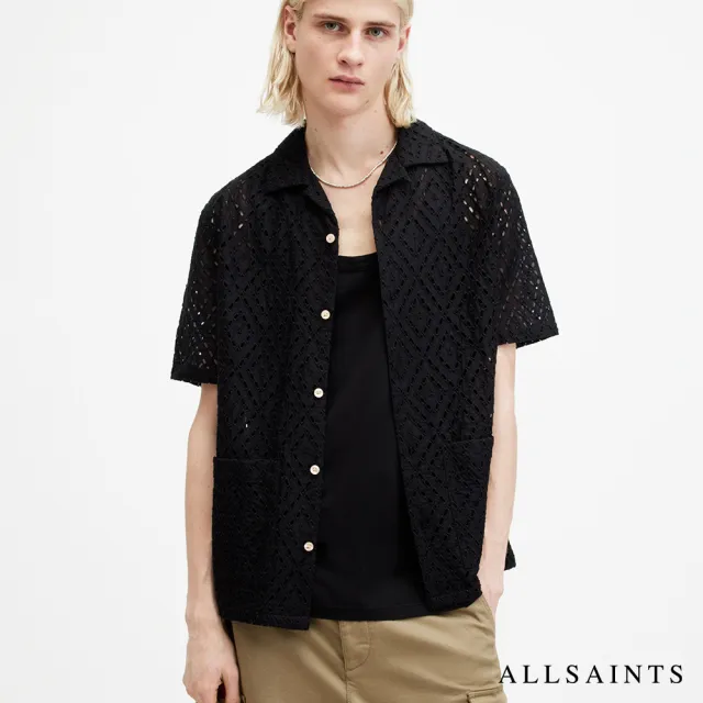 【ALLSAINTS】QUINTA 法式刺繡紋理夏威夷襯衫 M051SA(舒適版型)