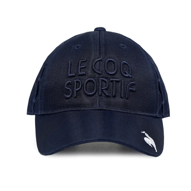 【LE COQ SPORTIF 公雞】高爾夫系列 藏青色防水高透氣可調節高爾夫球帽 QGT0J108