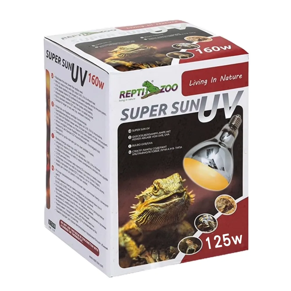 【REPTI ZOO】全光譜太陽燈 爬蟲加熱燈UVA UVB 125W取暖燈POWERSUN燈泡(REPTIZOO/適用陸龜.爬蟲類)