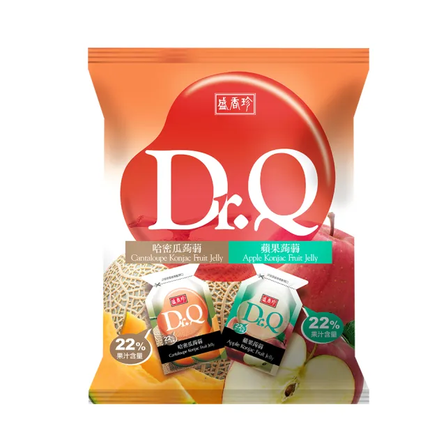 【盛香珍】DR.Q雙味蒟蒻420g/包(水蜜桃+白葡萄/哈密瓜+蘋果-內約21小包)