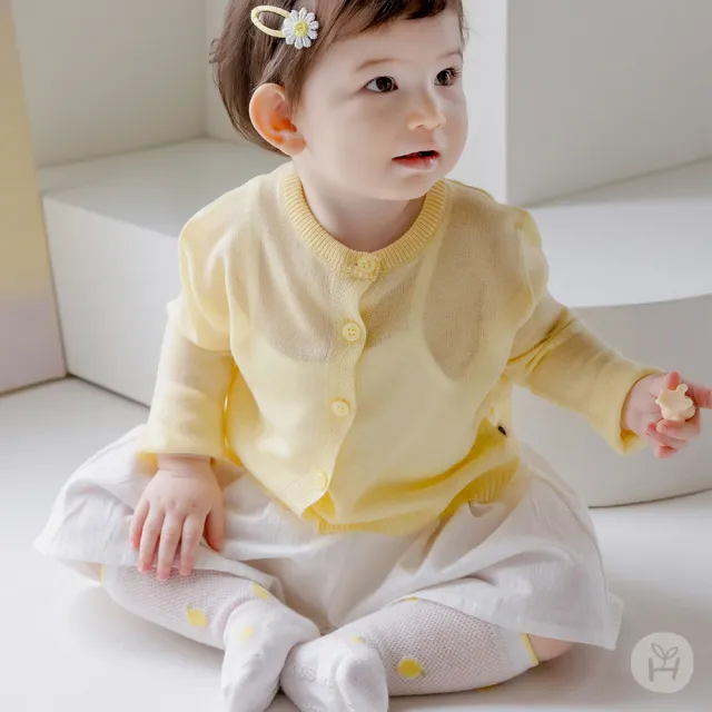 【Happy Prince】Regina黃檸檬輕薄透氣嬰兒童及膝襪(寶寶襪子高筒襪半統襪長襪)