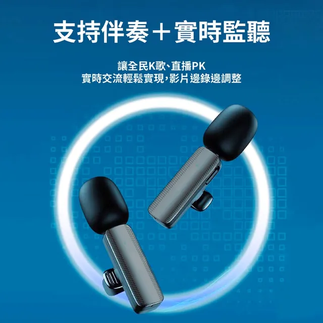 【JINPEI 錦沛】一對二全指向無線領夾式麥克風-TYPE C接口20米接收距離｜智能降噪(JM-02B-TC2)