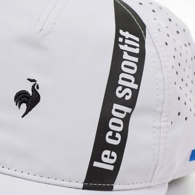 【LE COQ SPORTIF 公雞】高爾夫系列 灰色高透氣運動風可調節棒球帽 QGT0J114