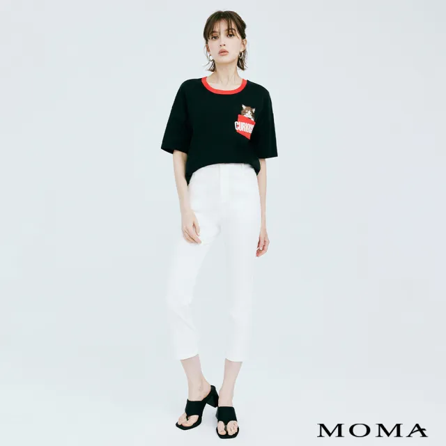 【MOMA】小直筒八分牛仔長褲(白色)