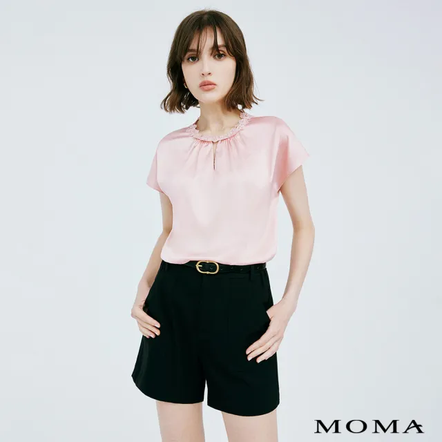 【MOMA】仿麻感短褲(兩色)