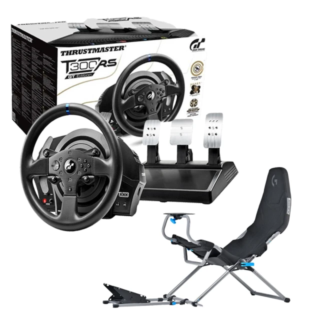 【THRUSTMASTER 圖馬斯特】圖馬斯特T300RS GT版本 力回饋方向盤+Playseat 或 NLR 專業賽車椅(支援PS/PC)