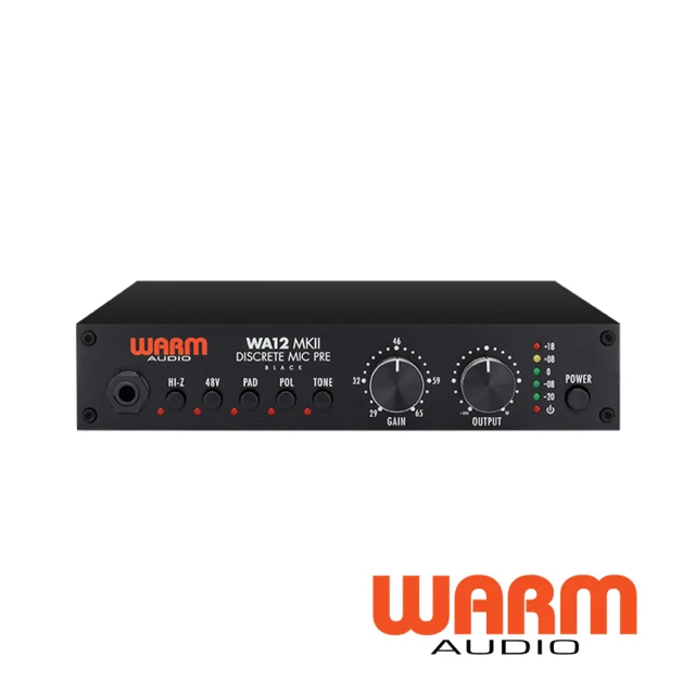 Warm Audio WA12 MKII 單軌 麥克風前級放大器 黑色(公司貨)