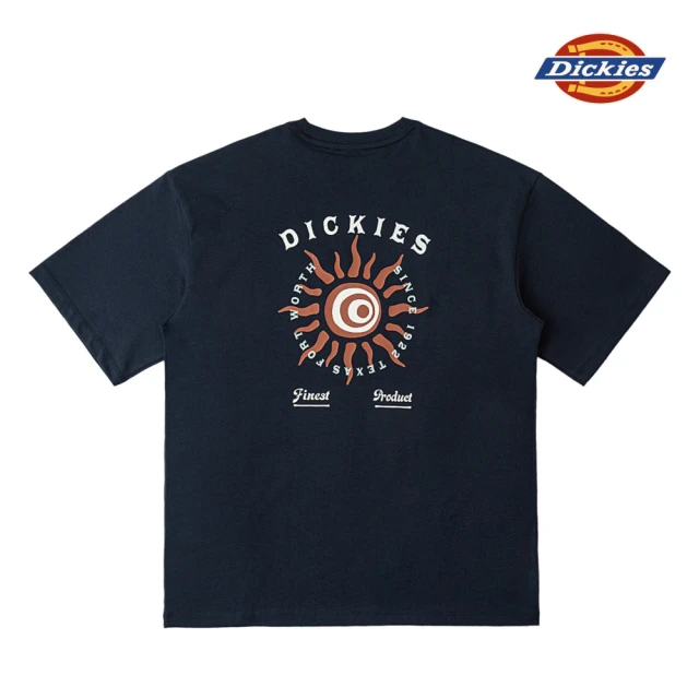 Dickies 女款薔薇紫純棉胸前趣味文字印花圖案寬鬆短袖T