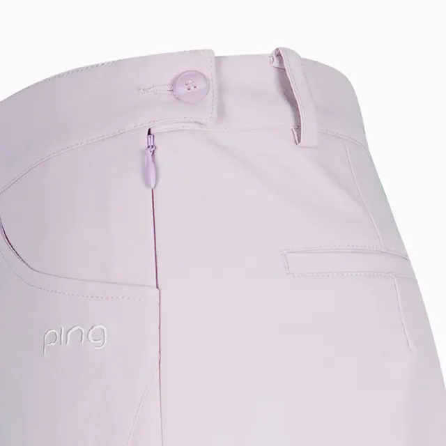 【PING】女款高爾夫荷葉邊設計短裙-粉(GOLF/RD22112-13)