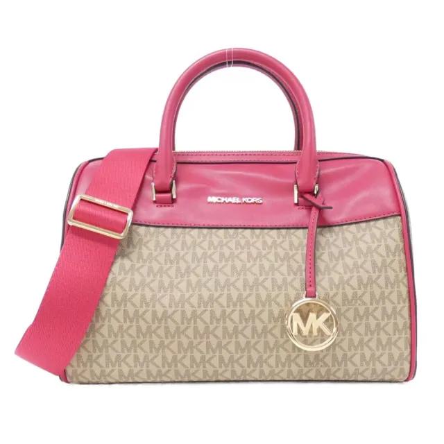 【Michael Kors】拼接皮革兩用波士頓包