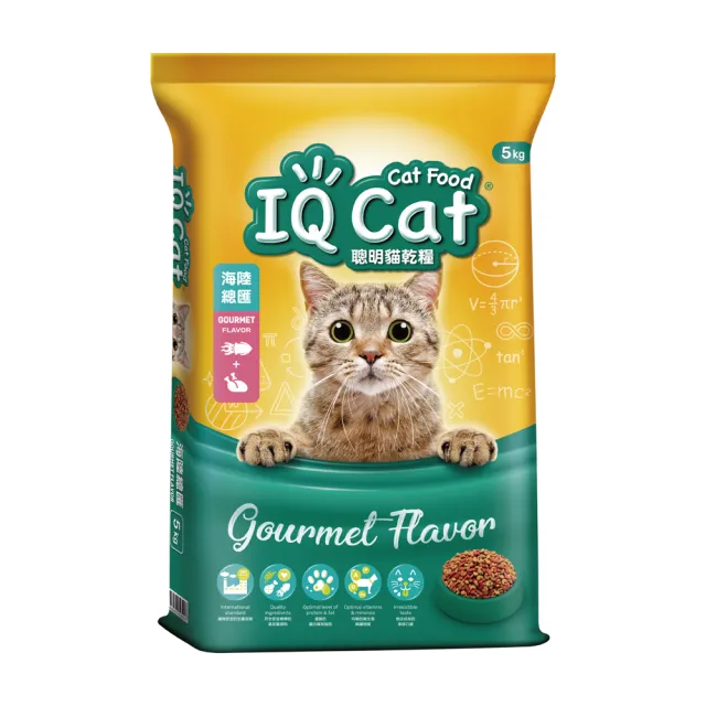 【IQ CAT】聰明貓乾糧-多種口味 5KG(貓飼料/成貓)