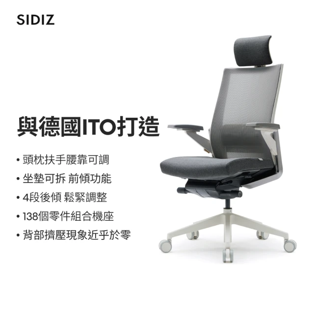 【SIDIZ】T80 網背頂級人體工學椅(辦公椅 電腦椅 透氣網椅)