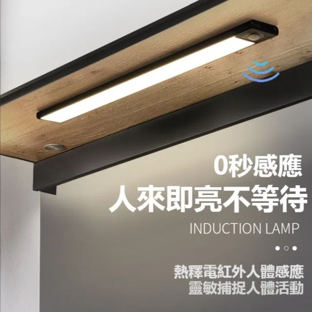 【CHYUNYAO】三色調光 LED磁吸人體感應燈40cm(感應燈 磁吸燈 檯燈 小夜燈)
