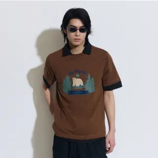 【GAP】男裝 Logo純棉印花圓領短袖T恤-深棕色(876999)