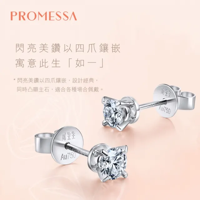 【PROMESSA】30分 18K金 如一系列 鑽石耳環(一對)