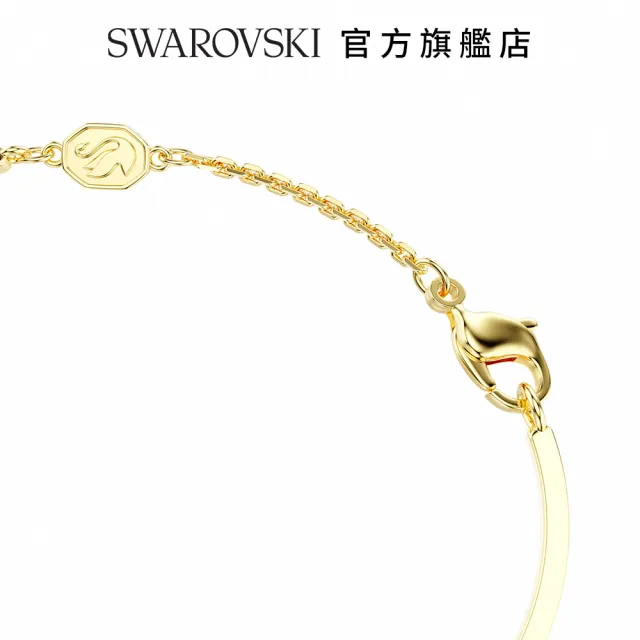 【SWAROVSKI 施華洛世奇】Symbolica 手鐲 Evil eye 藍色 鍍金色色調(情人節禮物)