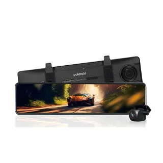 【Polaroid 寶麗萊】T1111 雙鏡1080P 全屏觸控電子後視鏡 行車記錄器(贈32G卡)