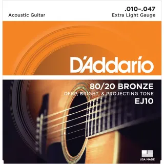【DAddario】EJ10 木吉他弦 民謠吉他弦 黃銅(10-47 美國製原廠公司貨)