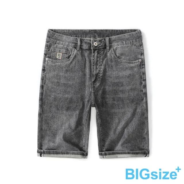 【B+ 大尺碼專家】現貨-大尺碼-復古 薄款 彈力 牛仔短褲(0205557)