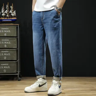 【B+ 大尺碼專家】現貨-大尺碼-輕薄 涼感 彈性 牛仔褲(0203036)