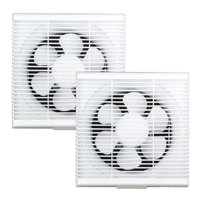 【勳風】10吋DC變頻吸排風扇/換氣扇/排風扇/HFB-S6110/2入組(誘蚊燈排出/贈電源插頭)